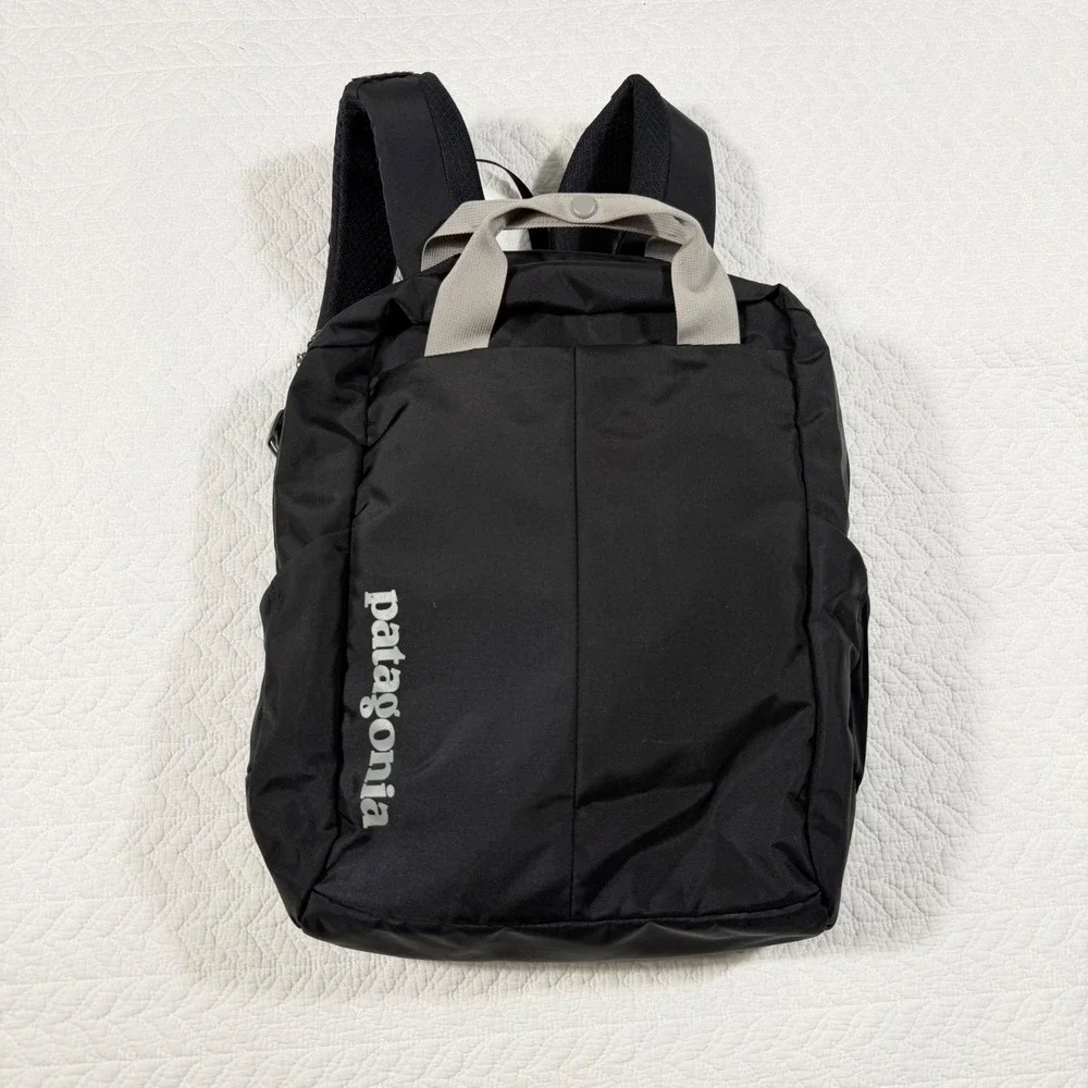 Patagonia Backpack Atom Tote Pack Unisex One Size Black Nylon Laptop Sleeve
